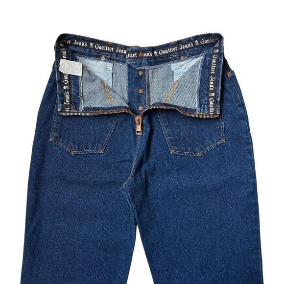 90s Vintage Gaultier Jeans Modson Highwaisted Back Zipper Avant-Garde Edgy. - Picture 7 of 13